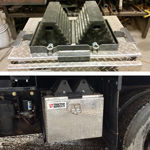 custom tire chock carrier